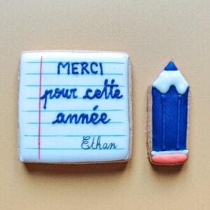 Biscuits Merci pour cette année personnalisable
