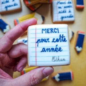 Biscuits Merci pour cette année personnalisable