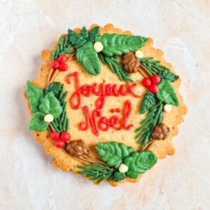Biscuit couronne Joyeux Noël