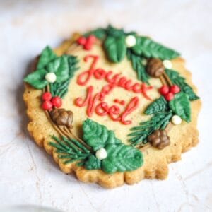 Biscuit couronne Joyeux Noël